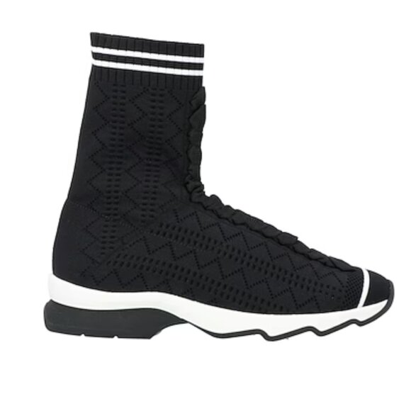 Fendi Mesh High-Top Sneakers